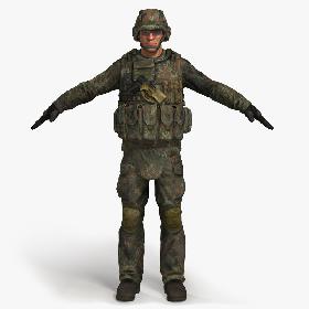 3D模型-Military Male Bundeswehr Soldier